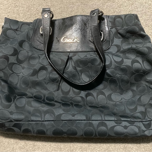 Vintage Black Coach Purse - Picture 6 of 11